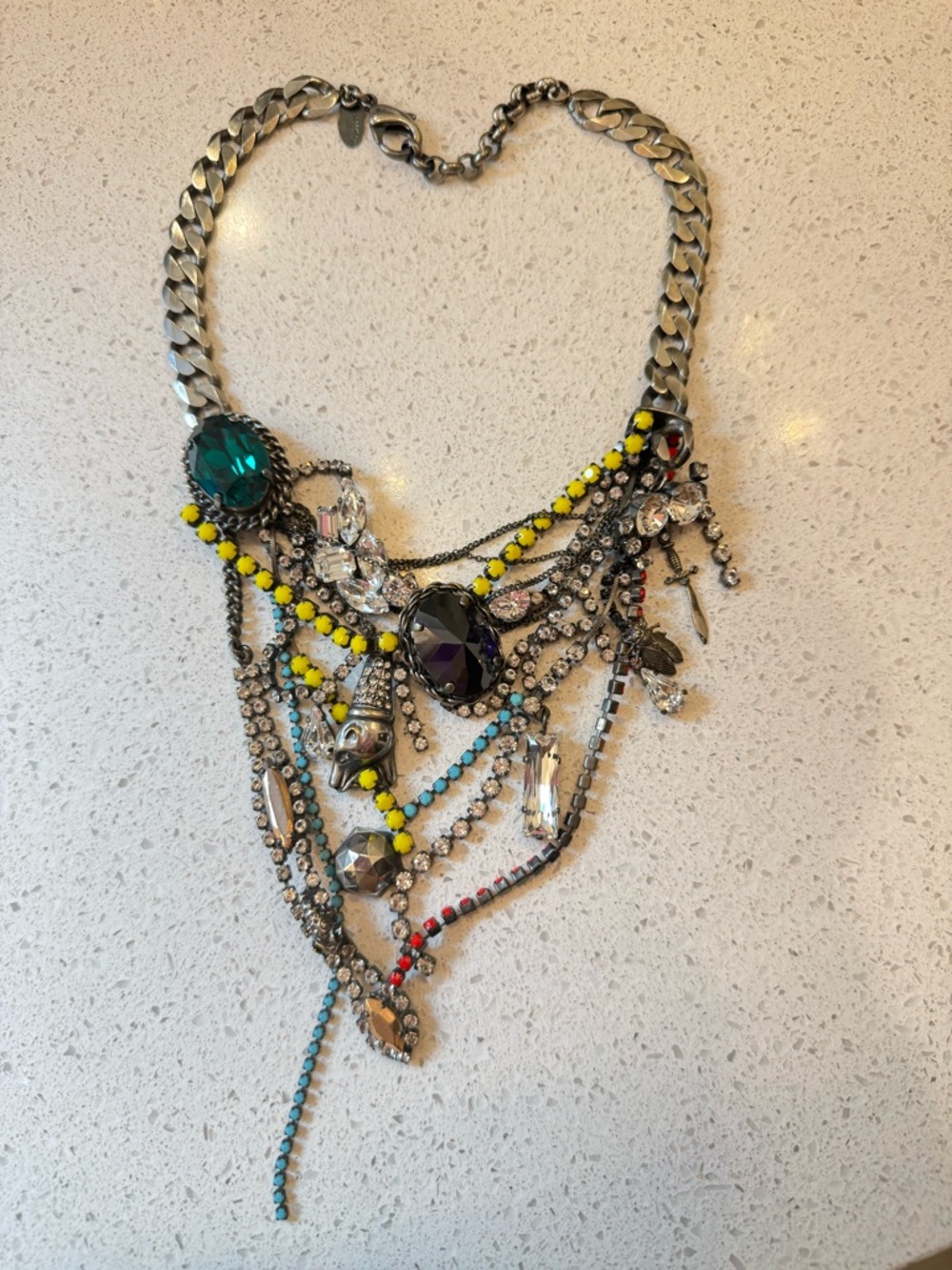 Iosselliani jewelry *SUPER RARE* rhinestone cluster necklace